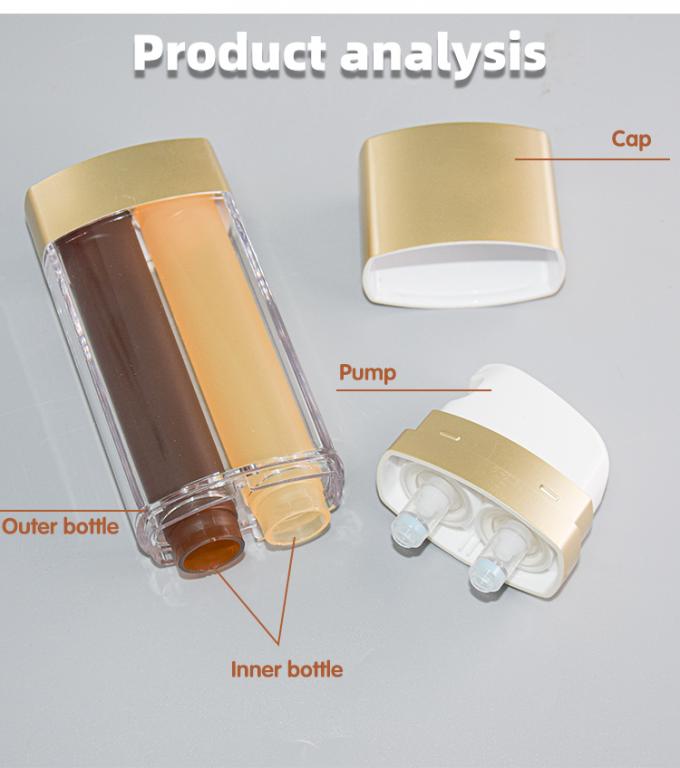 Innovative Double Tube Airless Bottle 15ml*2 4