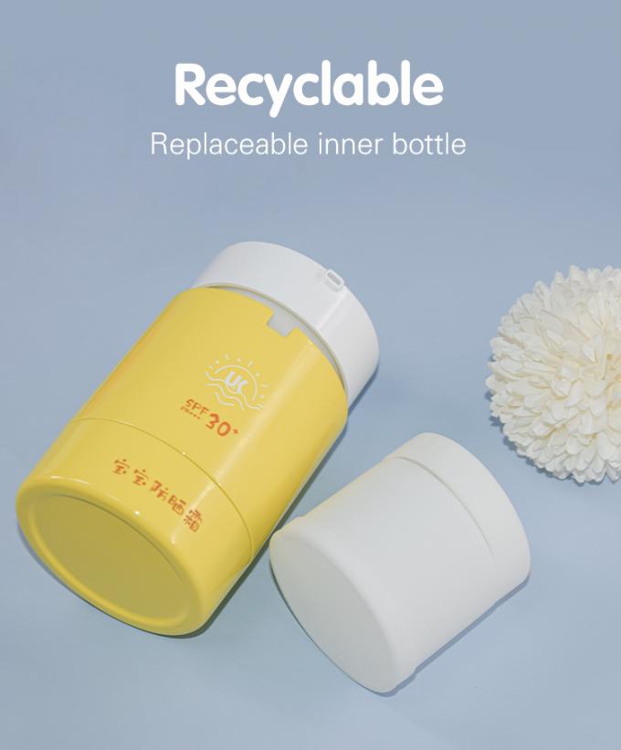 Replaceable Airless Pump Jar Sunscreen PP 50g Innovation Refillable Packaging 3