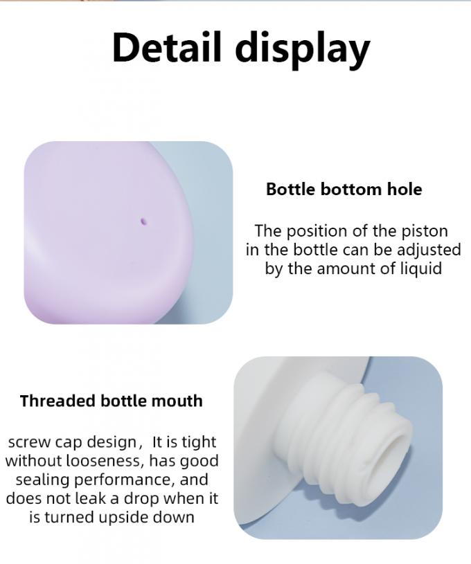 Frosted Surface Airless Pump Bottle 45ml Elastic Paint 3D Packaging For Serum Sun Protect 4