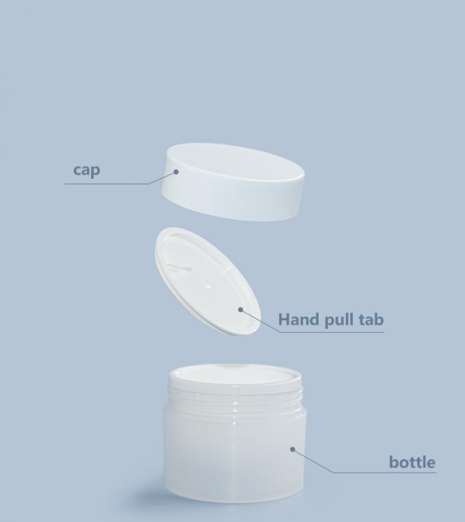 Plastic PP Double Layer Cream Jar 50g With White Lid 5