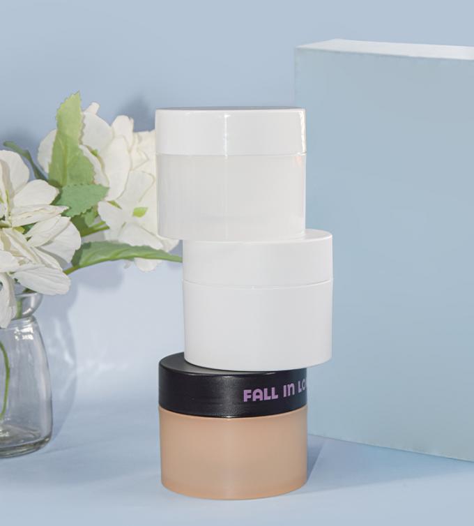Plastic PP Double Layer Cream Jar 50g With White Lid 7
