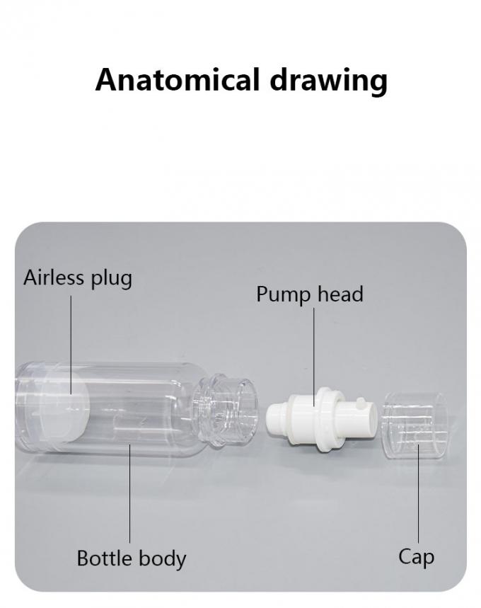 Cosmeceutical 30ml 50ml Empty AS Plastic Airless Pump Bottle For Skin Care Packaging 2