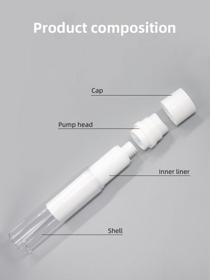 UKA48 Rotating 5ml 30ml 50ml Airless Pump Bottle Replaceable Acrylic Round Bottle 3