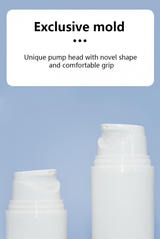 UKA66 Recycle PP Large Mouth Airless Pump Head 15ml 30ml 50ml Vacuum Bottle For Lotion Packaging 0