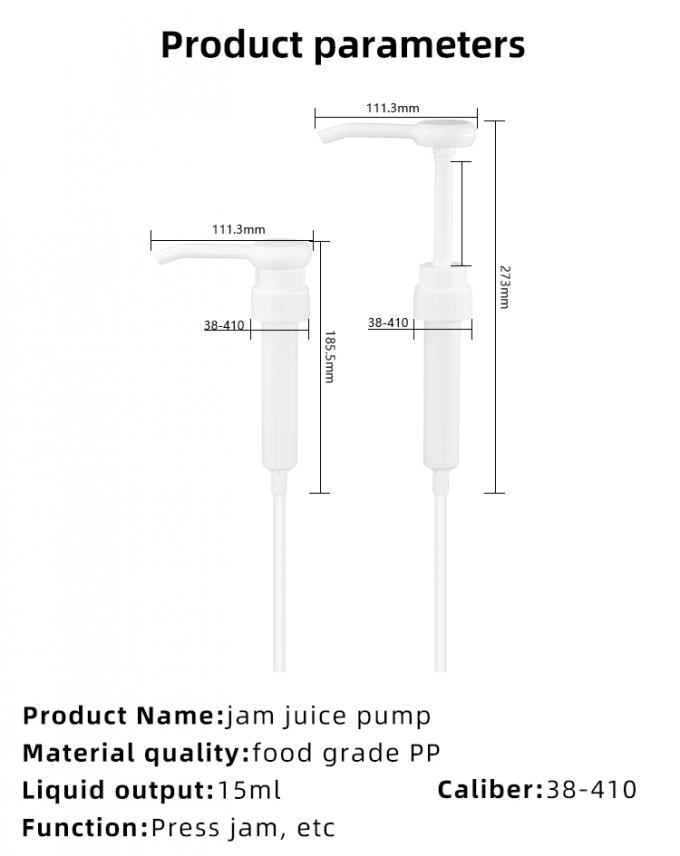 15cc / 30cc BPA-Free 38-410 Plastic Sauce Dispenser Pump UKJ30B 4