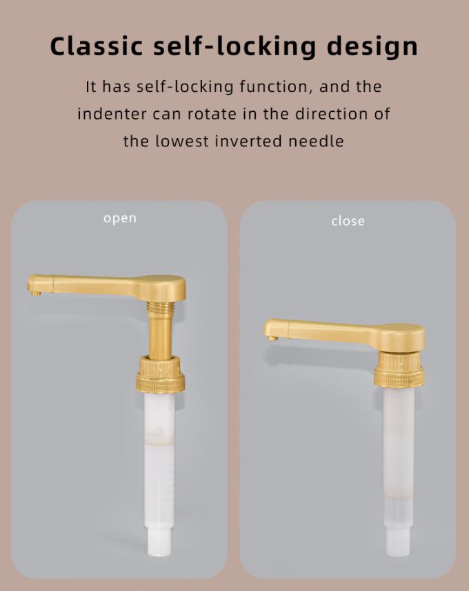 Gold Sauce Dispenser Pump 38-40015cc and 30cc with Curved straw GOLD SAUCE PUMPS FOR 64 – 90.4 OZ BOTTLES 0