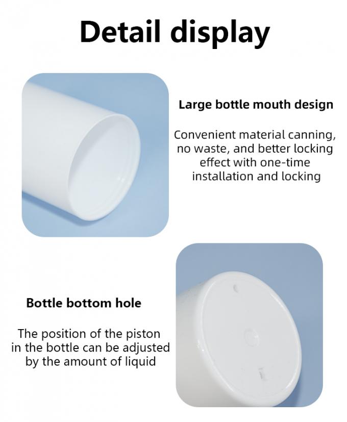 Plastic PP Airless Pump Bottles For Cosmetics 50ml 80ml 100ml 120ml 5