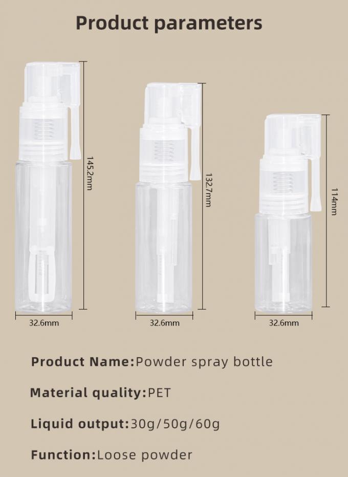 Cosmetic packaging for Makeup powder spray bottles 35ml 50ml 60ml 8