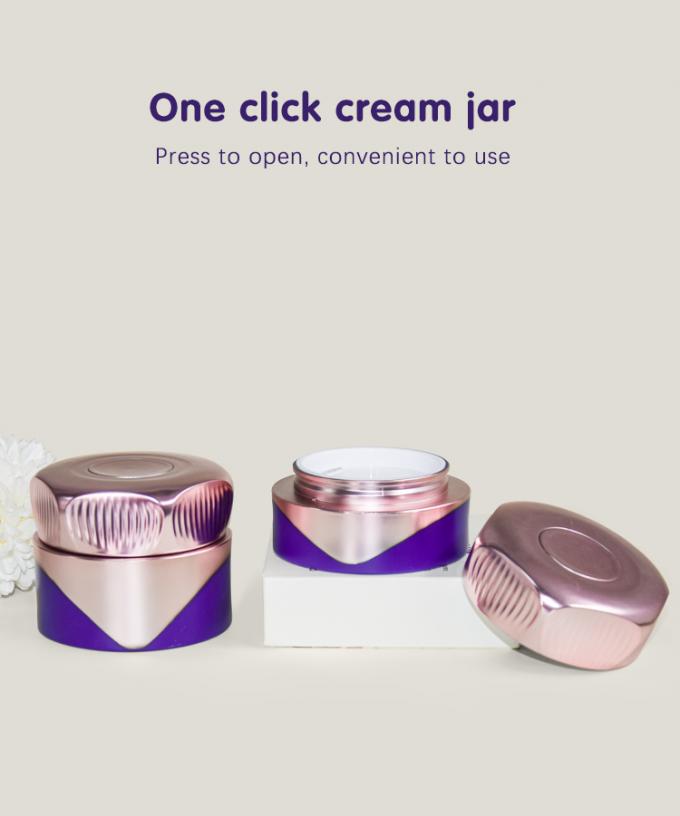 Innovative luxury cosmetic packaging cream bottle, ONE CLICK CREAM JAR 30g50g 0