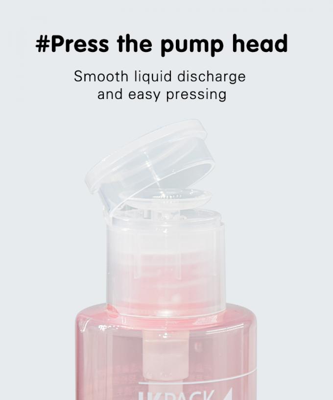 200ml PET Makeup Remover Pump Bottle Customized Logo Pink Color cosmetic Bottle UKG32 3