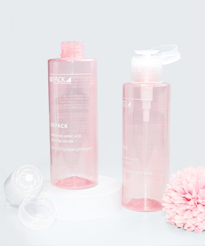 200ml PET Makeup Remover Pump Bottle Customized Logo Pink Color cosmetic Bottle UKG32 7