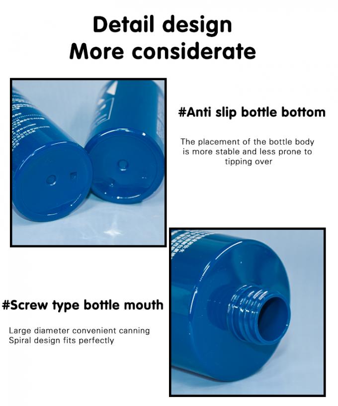 Nail Polish Remover Pump Bottle 24-410 Plastic for 300ml PCR packaging PET Blue color bottle 6