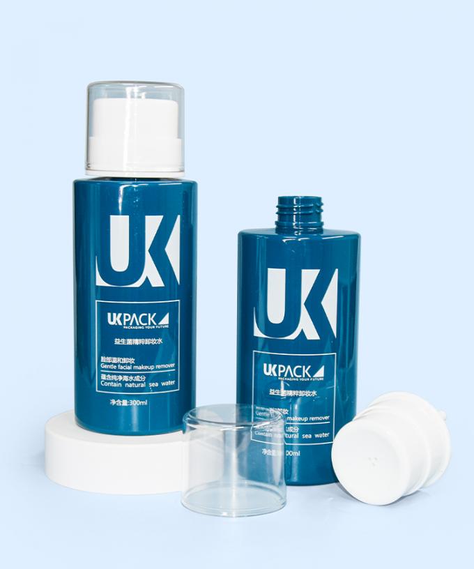 Nail Polish Remover Pump Bottle 24-410 Plastic for 300ml PCR packaging PET Blue color bottle 8