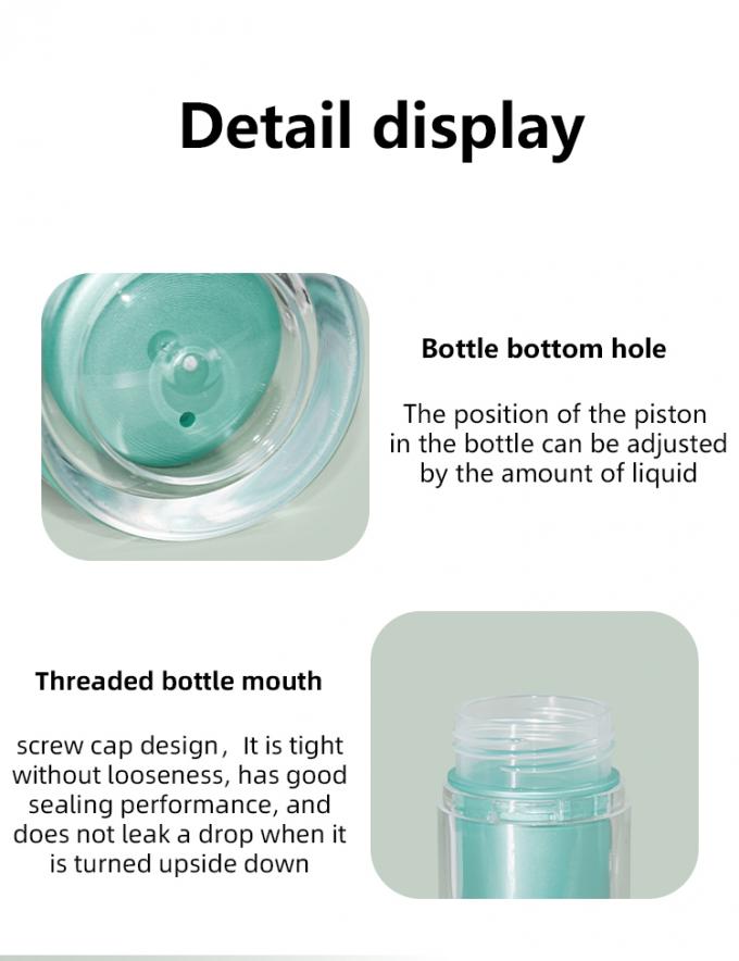 plastic 30ml 50ml airless bottle for liquid foundation and lotion 6