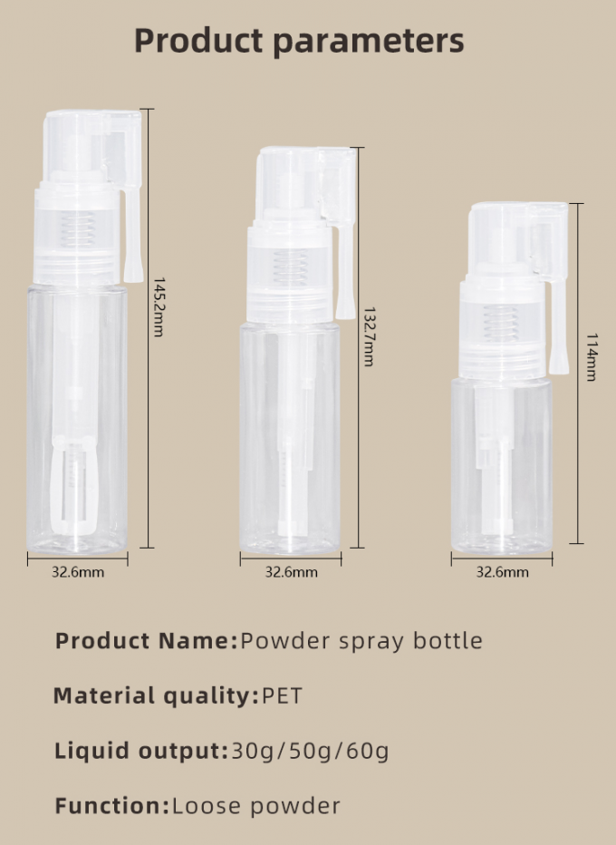 Leak-proof Loose Powder Lotion Pump Bottle Powder Spray Bottle Skin Care Packaging UKL30 10