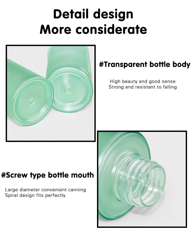 120Ml Customized Round Shape Lotion Pump Bottle Essence Bottle Skin Care Packaging UKL32E 5