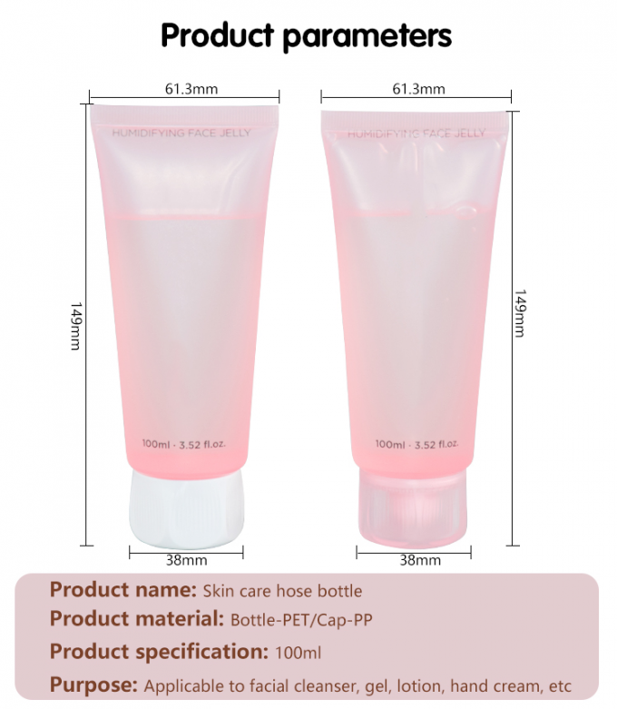 100mlPET Cosmetic Skin Care Horse Bottle Shampoo Lotion Tube Packaging UKLT01 7
