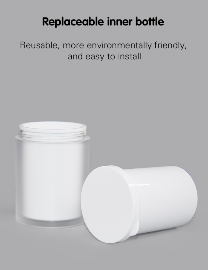 100g Replaceable PP Inner PMMA Outer Airless Jar Lotion Face Cream Jar 3