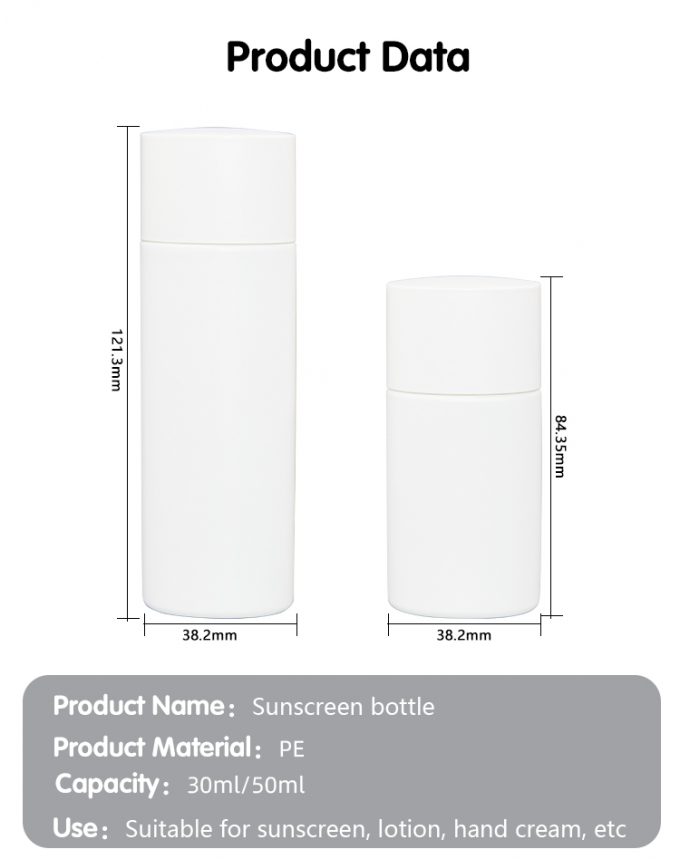 30ml/50ml Customized Color And Logo PE Sunscreen Bottle Hand Cream Lotion Bottle UKL33G 7