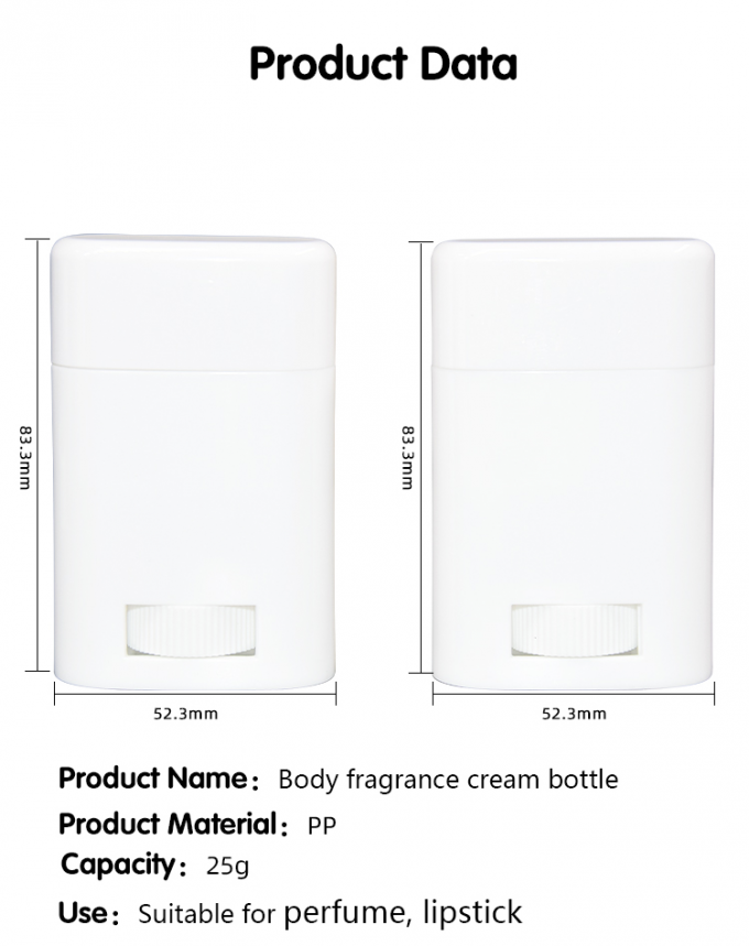 25g PP Body Fragrance Cream Bottle Perfume Packaging Deodorant Skin Care Packaging UKDS01A 0
