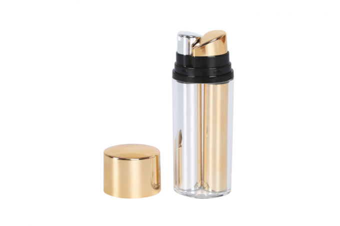 10ml+10ml/15ml+15ml Customized Color Double Tube Pump Cream for Day and Night Vacuum Bottle Skin care packaging 2
