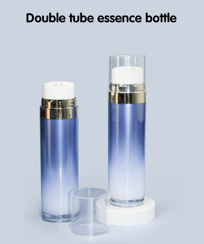 50ml + 50ml PMMA Double Tube Essence Bottle Lotion Pump Bottle UKL10F 0