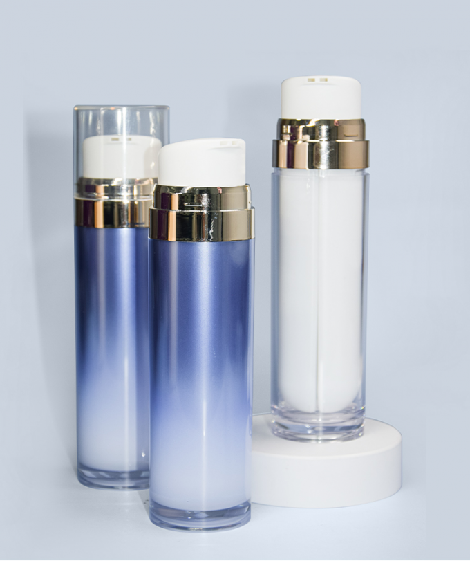 50ml + 50ml PMMA Double Tube Essence Bottle Lotion Pump Bottle UKL10F 7