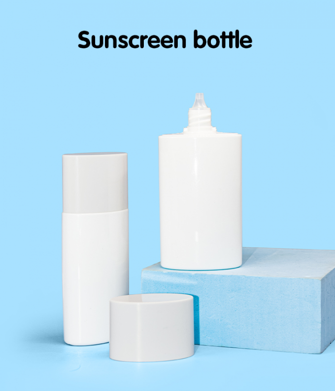50ml PE Grey And White Sunscreen Bottle Lotion Hand Cream Bottle UKL33B 0