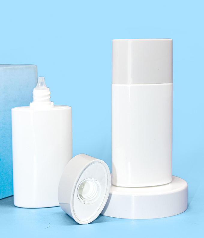 50ml PE Grey And White Sunscreen Bottle Lotion Hand Cream Bottle UKL33B 7
