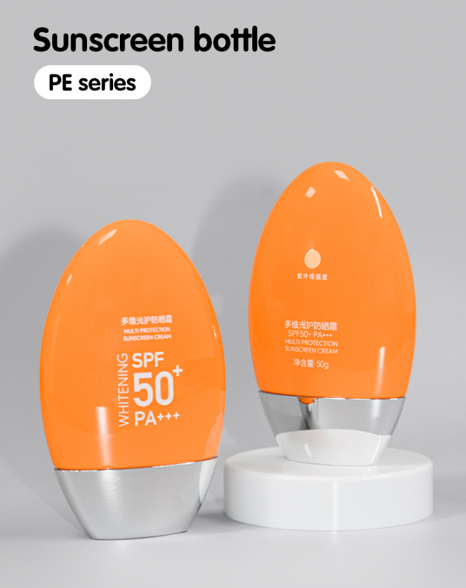 50ml Orange Sunscreen Hand Cream Lotion Bottle Skin Care Packaging UKL33E 0