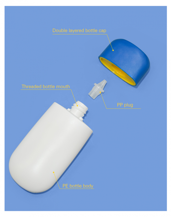 50ml Blue And White PE Sunscreen Bottle Skin Care Packaging UKL33F 6