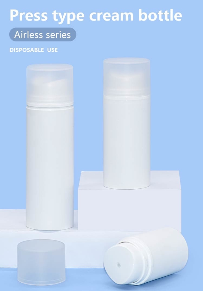 Sustainable Central Hole Outlet PP Airless Bottle Cosmetic Packaging Container 50ml 100ml 150ml 0