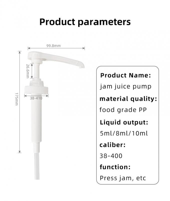 5/8/10ml Dosage Syrup Pump Dispenser With Long And Large Pump Nozzle 2