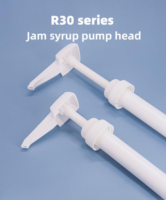 15 / 30cc Dosage Square Head Plastic Sauce Dispenser Pump For Ketchup 38mm 43mm 5