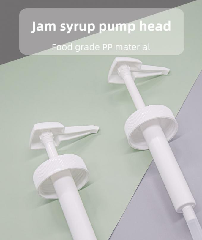 Logo Printing Square Head PP Plastic Sauce Dispenser Pump For Liquid Concentrate 67 - 400 5
