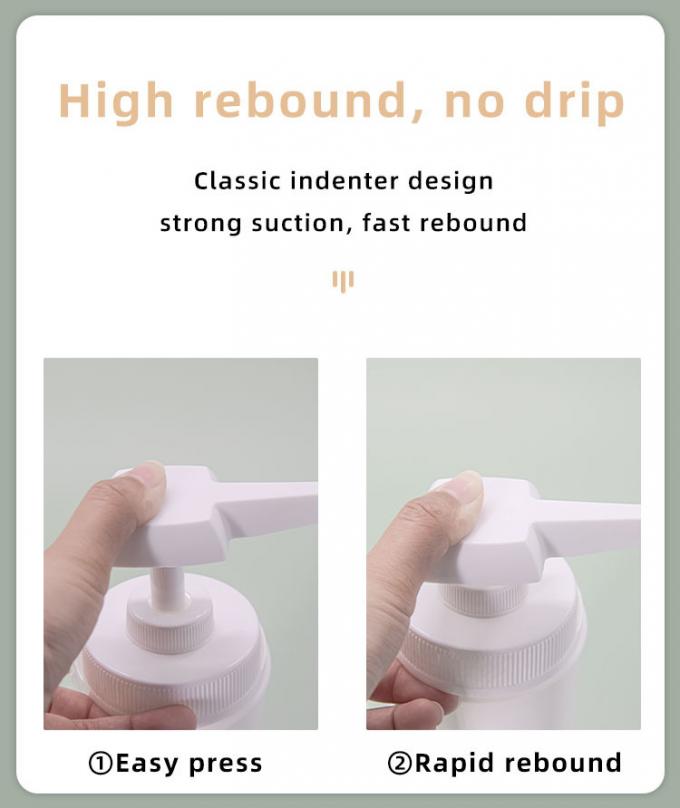 Logo Printing Square Head PP Plastic Sauce Dispenser Pump For Liquid Concentrate 67 - 400 2