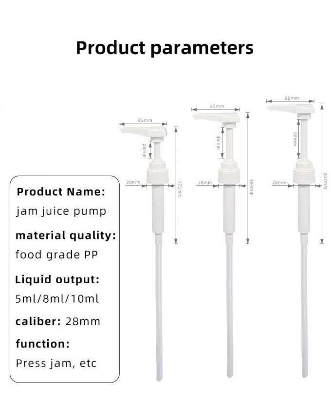 UKS10 PP Syrup Pump Dispenser 5ml 8ml 10ml Dosage 28 - 410 0