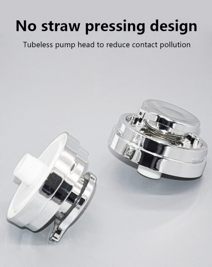 Electroplating Acrylic Airless Pump Cream Jar 15 / 30 / 50 / 70g 0
