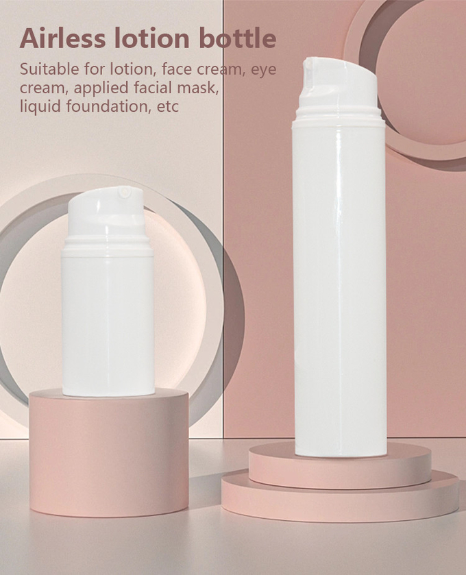 50ml 150ml Airless Pump Bottles Pp Skincare Cosmetic Packaging Pcr Container 3