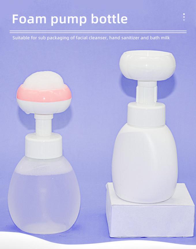 Flower Shape Foam Pump Bottle PP / PE / Soft Touch Children Hand Sanitizer 300ml 0