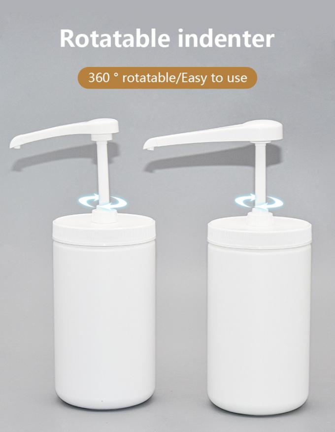 960ml Plastic Round Container Syrup Dispenser Pump With 5ml 8ml 10ml Dosage 0