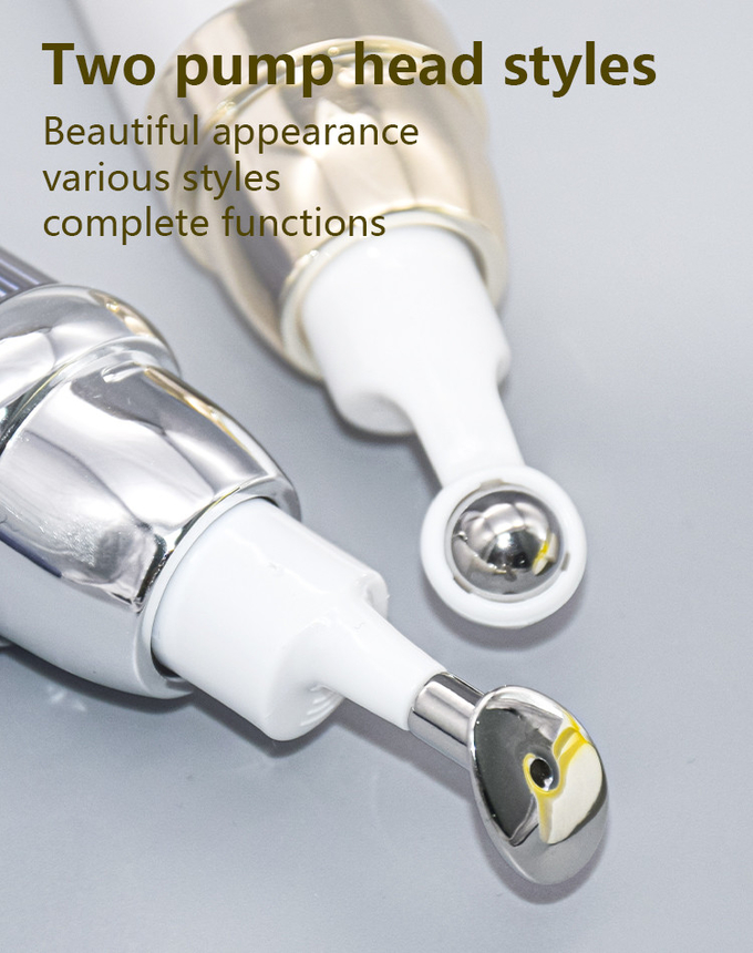 Airless Eye Treatment Pharmaceutical Bottles Zine Alloy Head For Skincare 15ml 0