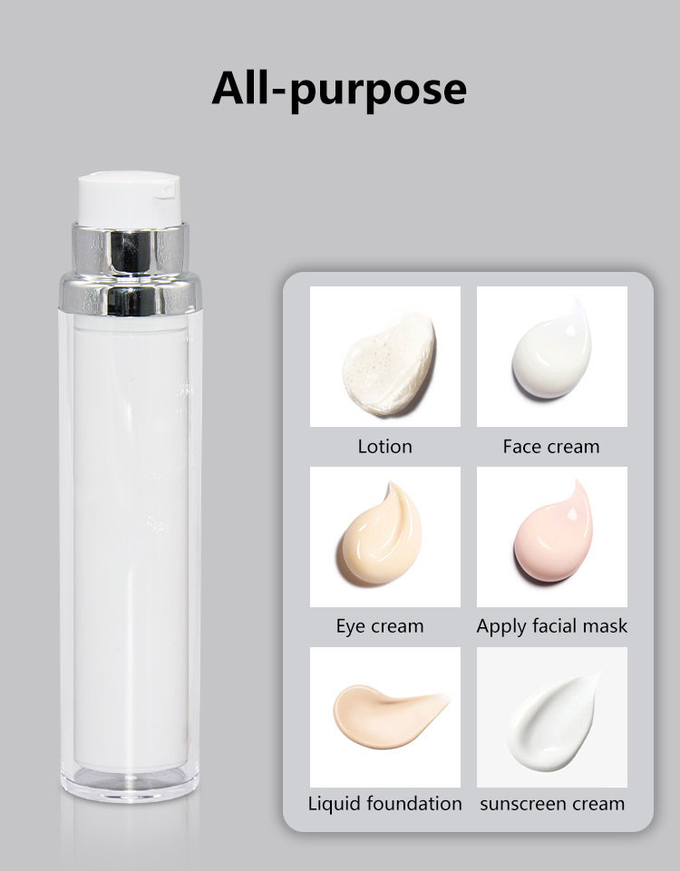 Double Layer PP Airless Pump Bottle 15ml 30ml 50ml Cosmetic Pump Dispenser 4