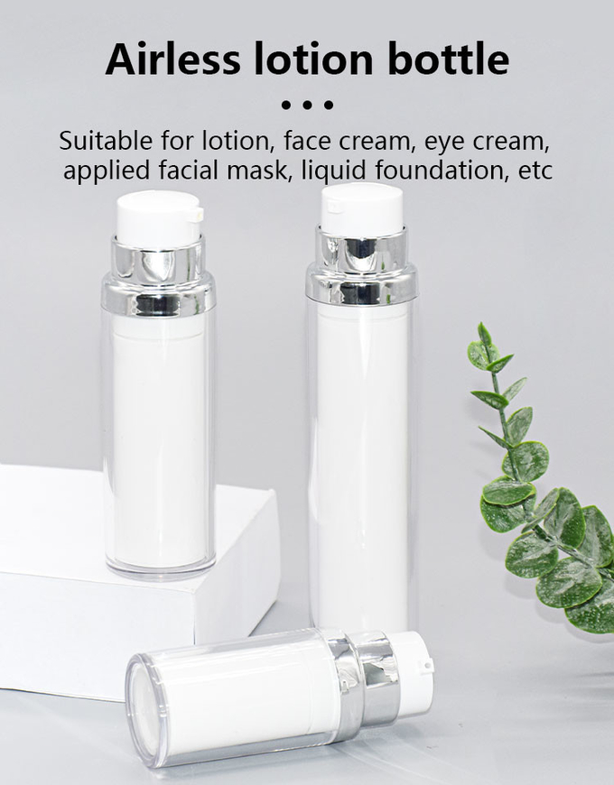 Double Layer PP Airless Pump Bottle 15ml 30ml 50ml Cosmetic Pump Dispenser 3