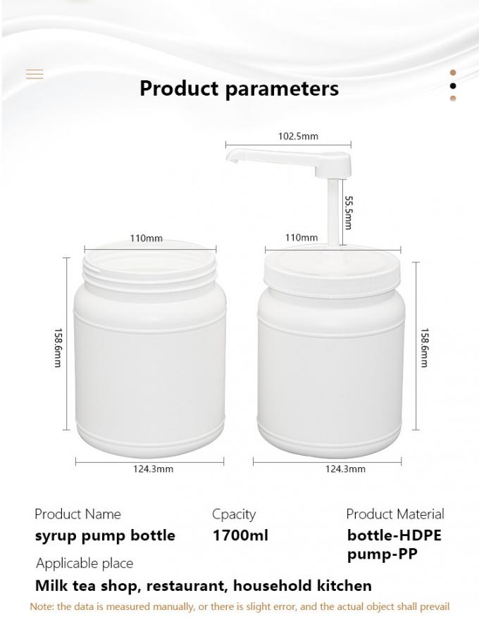 15ml 30ml Food Grade PP Condiment Dispenser Pump Set With HDPE Round Container 2