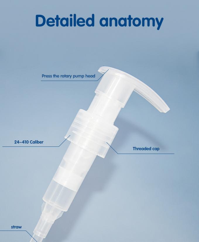 All Plastic Mono 24-410 Lotion Pump With 2cc Dosage Cosmetic Packaging Dispenser 1