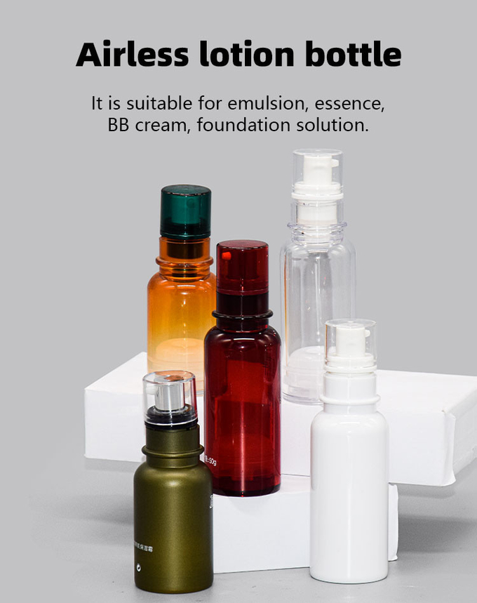 UKPACK AS Plastic Airless Pump Bottle 1oz 2oz Skincare Packaging 2