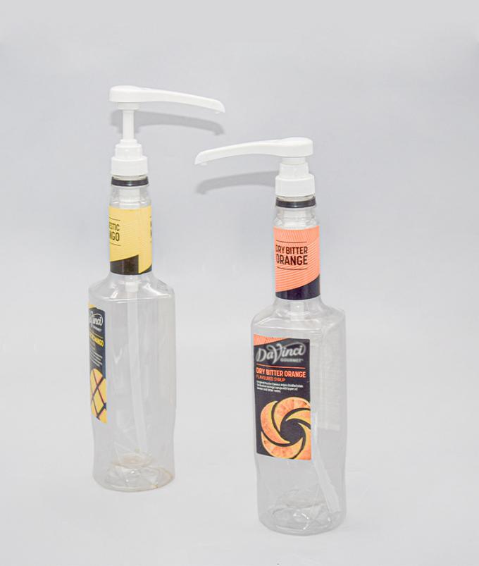 28-400 Closure Narrow Head Syrup Pump Dispenser 5ml 8ml 10ml dosage Food grade Plastic Sauce Pump 0