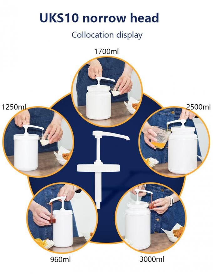 Narrow Head Coffee Syrup Pump Dispenser With 2500ml Jar Leak Proof Condiment Pump Kit 0