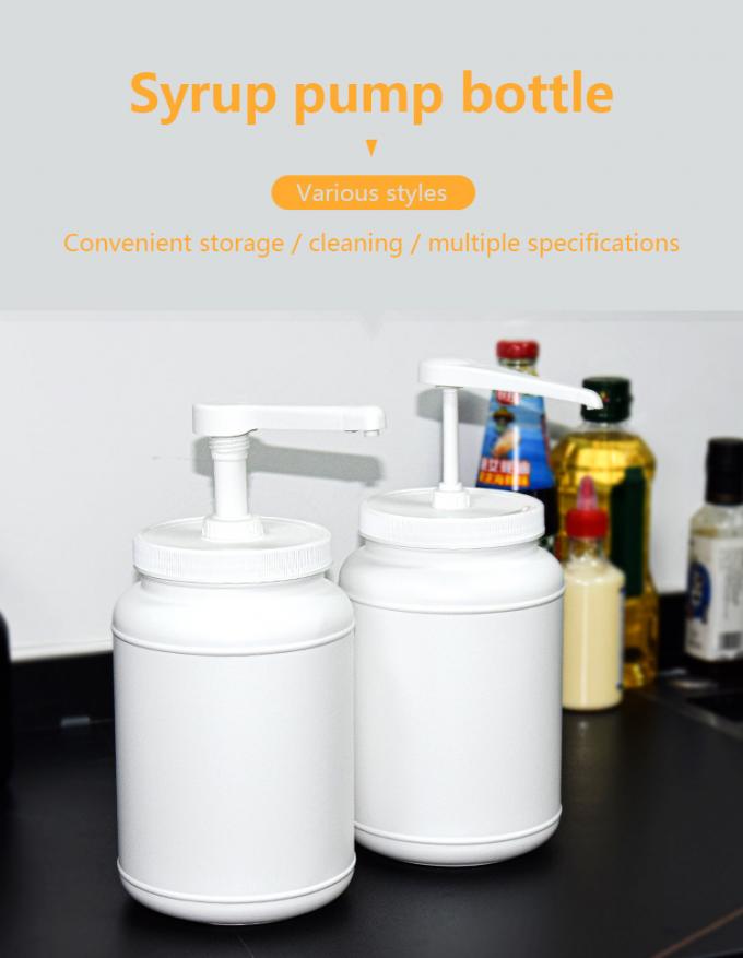 15ml 30ml Square Head High Viscosity Sauce Dispenser Pump With 2500ml Round Container 3